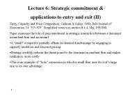 Lecture 6: Strategic commitment