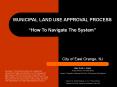 MUNICIPAL LAND USE APPROVAL PROCESS   PowerPoint PPT Presentation