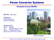High Power Converters and Applications