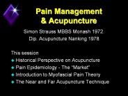 Pain Management