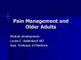 Pain Management and Older Adults PowerPoint PPT Presentation