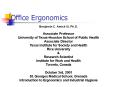 Office Ergonomics PowerPoint PPT Presentation