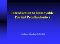 Introduction to Removable Partial Prosthodontics PowerPoint PPT Presentation