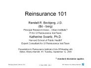 Reinsurance 101