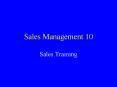 Sales Management 10 PowerPoint PPT Presentation