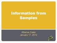 Information from Samples