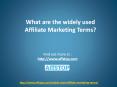 What are the widely used Affiliate Marketing Terms PowerPoint PPT Presentation