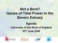 Not a Bore? Issues of Tidal Power in the Severn Estuary PowerPoint PPT Presentation