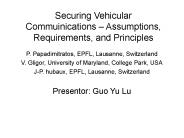 Securing Vehicular Commuinications 