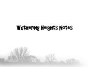 Wuthering Heights Notes