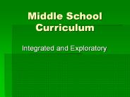 Middle School Curriculum