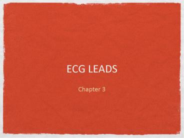 ECG LEADS