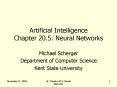 Artificial Intelligence Chapter 20.5: Neural Networks PowerPoint PPT Presentation