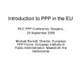 Introduction to PPP in the EU PowerPoint PPT Presentation