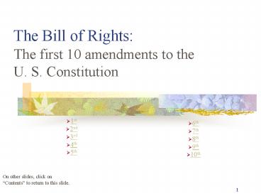 The Bill of Rights:
