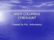 AHOY COLUMBUS CYBERHUNT
