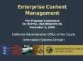 Enterprise Content Management Pre-Proposal Conference for RFP No. ISD2006ECM-SS December 6, 2006 PowerPoint PPT Presentation
