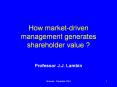 How market-driven management generates shareholder value ? PowerPoint PPT Presentation