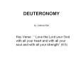 DEUTERONOMY  by Joshua Kim PowerPoint PPT Presentation