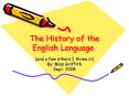 The History of the English Language PowerPoint PPT Presentation