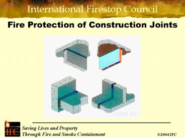 Fire Protection of Construction Joints