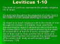 Leviticus 1-10 PowerPoint PPT Presentation
