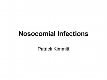 Nosocomial Infections