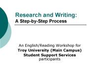 Research and Writing: A Step-by-Step Process