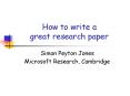 How to write a great research paper PowerPoint PPT Presentation