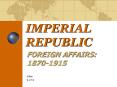 IMPERIAL REPUBLIC PowerPoint PPT Presentation
