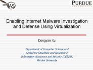 Enabling Internet Malware Investigation and Defense Using Virtualization