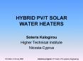 HYBRID PV/T SOLAR WATER HEATERS