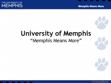 University of Memphis