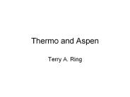 Thermo and Aspen
