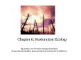Chapter 6: Restoration Ecology PowerPoint PPT Presentation