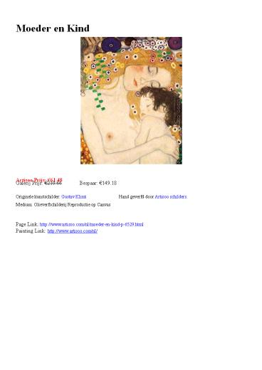 Moeder en Kind - Artisoo.com