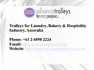 Linen Trolley Australia