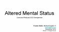 Altered Mental Status PowerPoint PPT Presentation