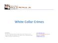 White Collar Crimes PowerPoint PPT Presentation