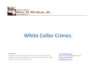 White Collar Crimes