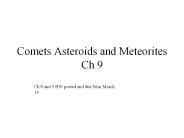 Comets Asteroids and Meteorites Ch 9