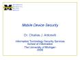 Mobile Device Security PowerPoint PPT Presentation
