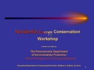 Residential Energy Conservation Workshop