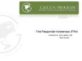 First Responder Awareness (FRA) PowerPoint PPT Presentation