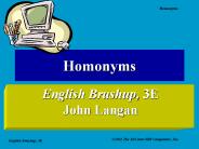 Homonyms