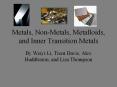 Metals, Non-Metals, Metalloids, and Inner Transition Metals PowerPoint PPT Presentation
