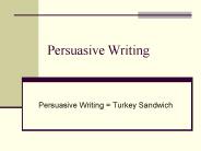 Persuasive Writing