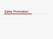 Sales Promotion