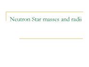 Neutron Star masses and radii