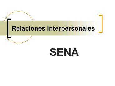 Relaciones Interpersonales